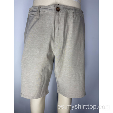 Botón de algodón Drawstring casual capris